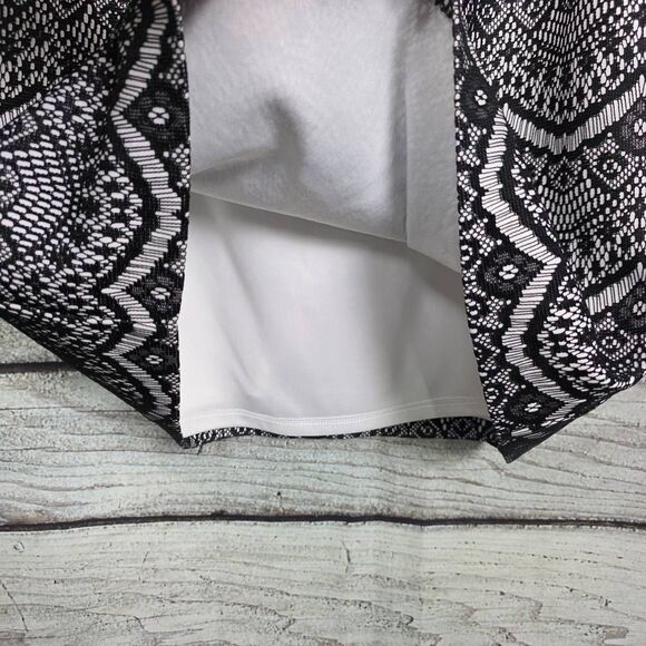 Jessica Simpson 12 Black White Lace Sheath Dress - Picture 4 of 10